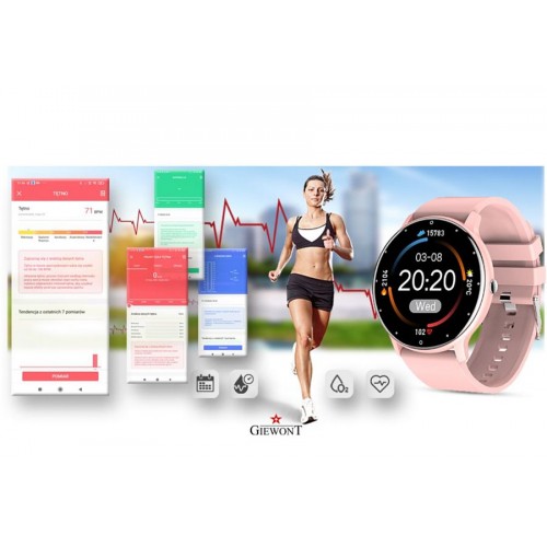 Smartwatch GIEWONT GW120-1 Różowy