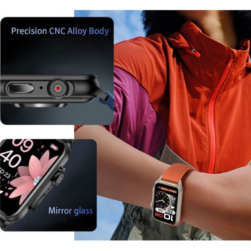 Smartwatch RUBICON RNCF06 SMARUB220 Granatowy Silikon