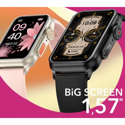 Smartwatch RUBICON RNCF06 SMARUB222 Czarny Silikon