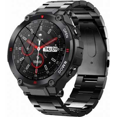 Smartwatch GRAVITY GT7-2 Czarny na stalowej bransolecie
