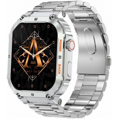 Smartwatch GRAVITY GT6-7 srebrny na stalowej bransolecie