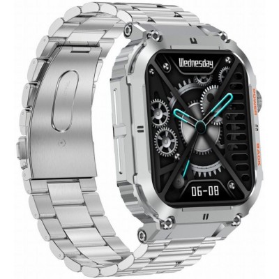 Smartwatch GRAVITY GT6-7 srebrny na stalowej bransolecie