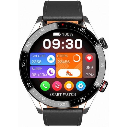 Smartwatch GRAVITY GT4-5 na skórzanym pasku Ø47mm