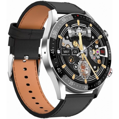 Smartwatch GRAVITY GT4-5 na skórzanym pasku Ø47mm
