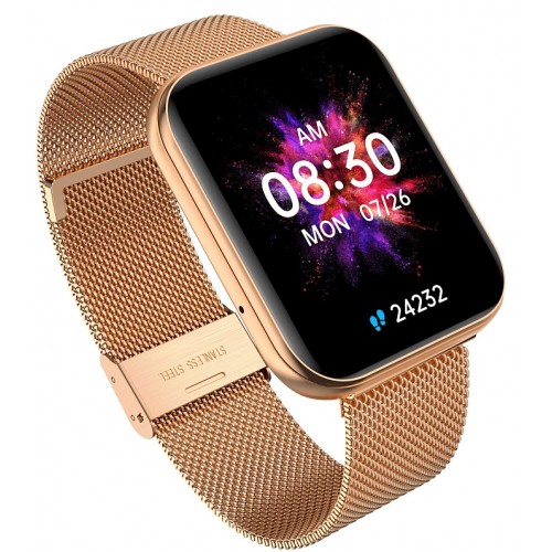 Smartwatch GARETT GRC MAXX Gold Steel