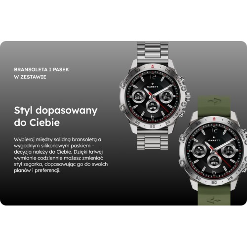 Smartwatch GARETT V14 czarny - Zestaw