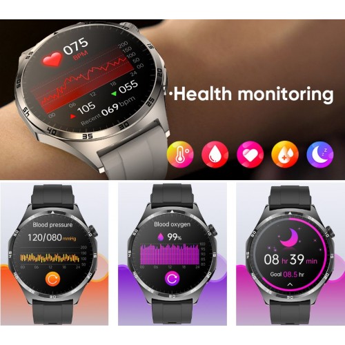 Smartwatch RUBICON RNCF38 Czarny SMARUB087 z Glukometrem