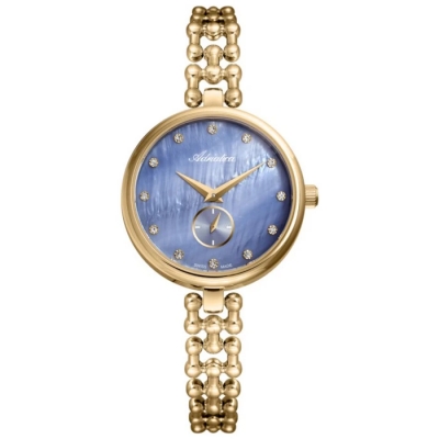 zegarki damskie złote z bransoletą - adriatica